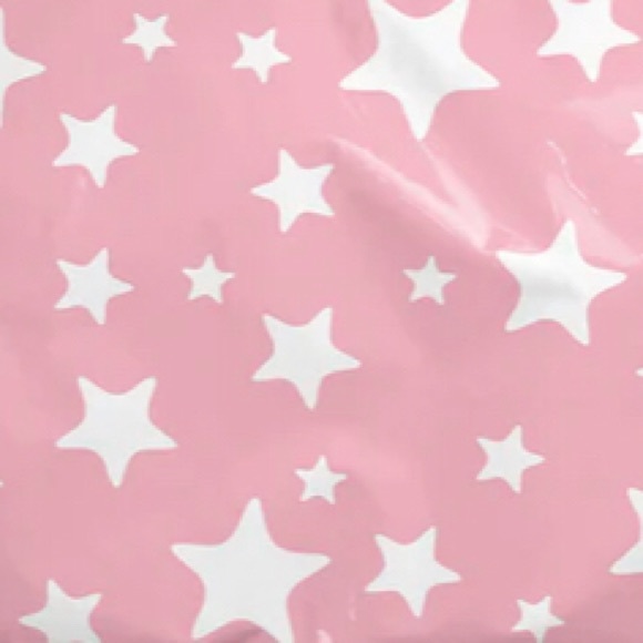 20 pink  white star poly mailers size 10x13 - Picture 2 of 2